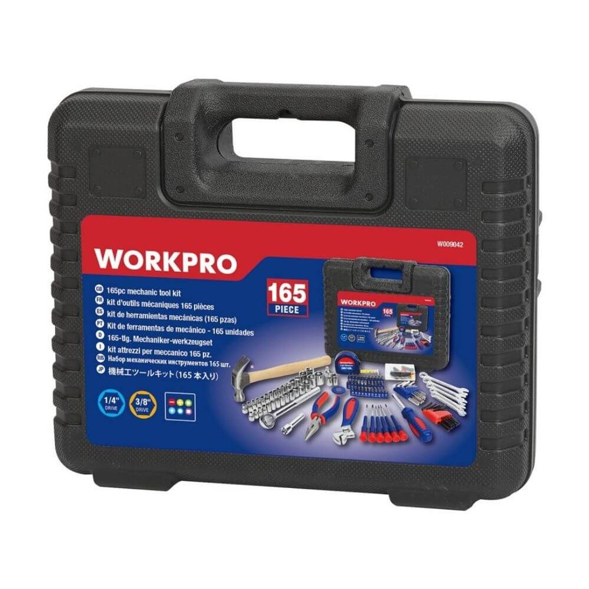 WORKPRO - Juego de Herramientas Combinadas Workpro - 165 Piezas