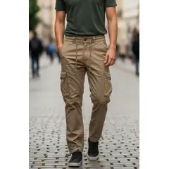BLUE MOUNTAIN - Pantalón Joggers Cargo Hombre Recto 78 PL