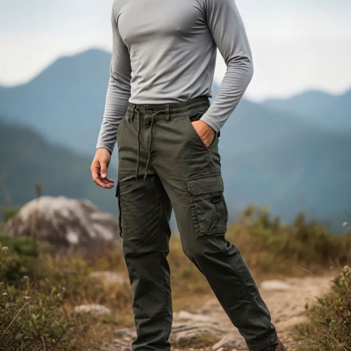 BLUE MOUNTAIN - Pantalón Joggers Cargo Hombre Recto 78 PL