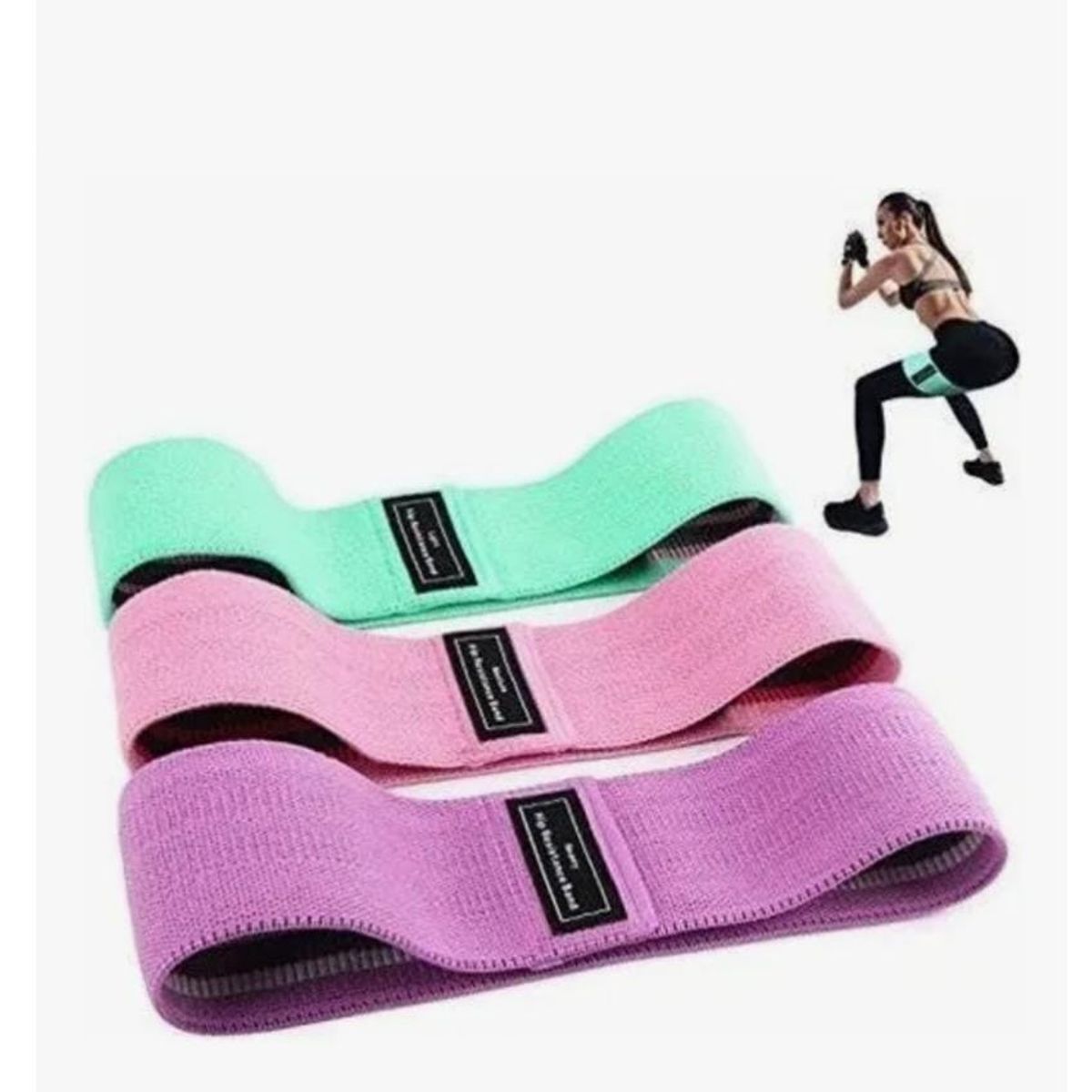 GENERICO - 3 Ligas Ejercicio Bandas Resistencia Gym Piernas Gluteos