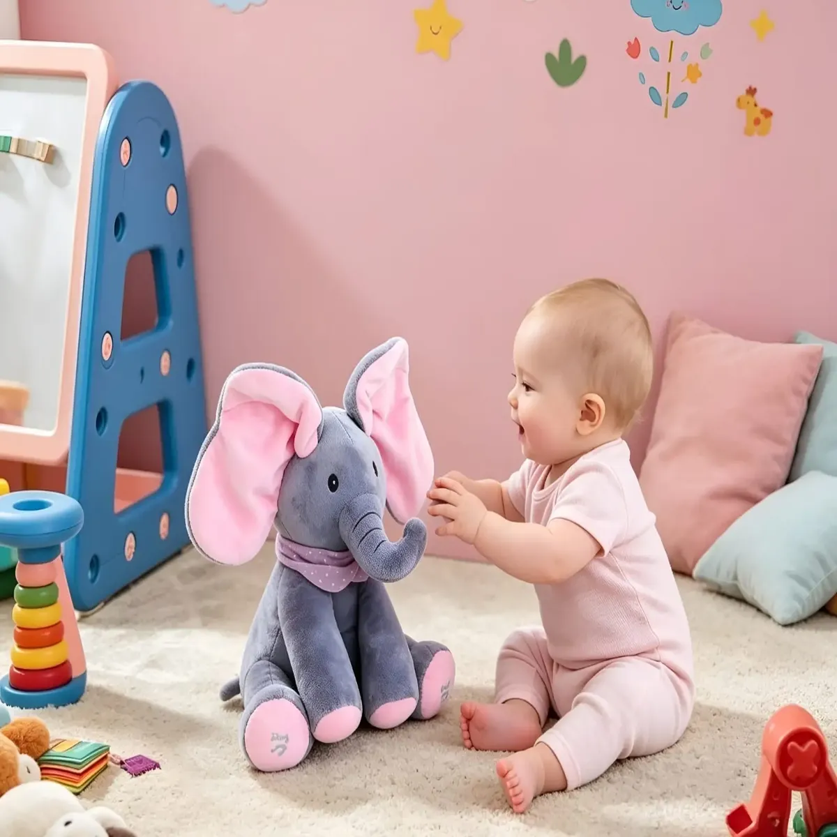 GENERICO - Elefante Interactivo de Apego Musical y Peek-A-Boo