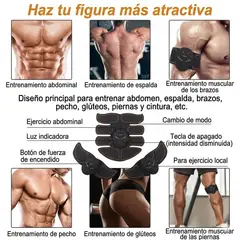 MOVI - ESTIMULADOR MUSCULAR EMS TONIFICADOR ABDOMINAL Y BRAZOS 3 EN 1