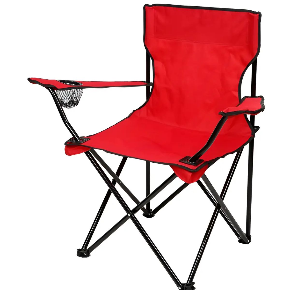 GENERICO - Silla de Camping CHILESTAR Plegable con Portavasos Roja