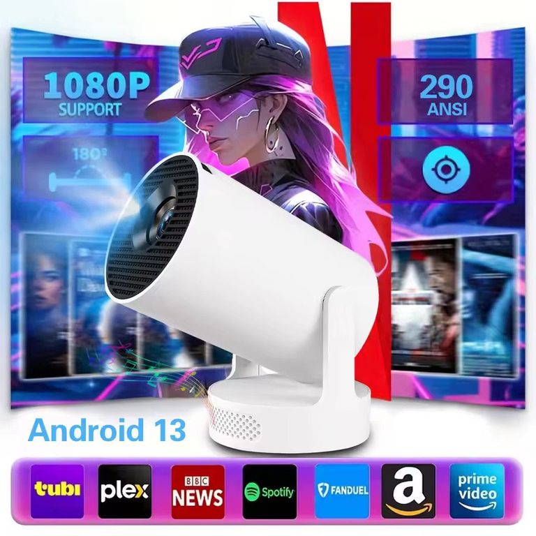 CORRERREY HY300 Ultra 8K Projector Android WiFi6 BT5.0 Allwinner H713 290ANSI Home Outdoor Cinema