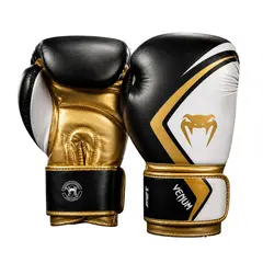 VENUM - GUANTES DE BOXEO PRO CONTENDER 2.0 BLACK GOLD CUERO GENUINO 12 OZ