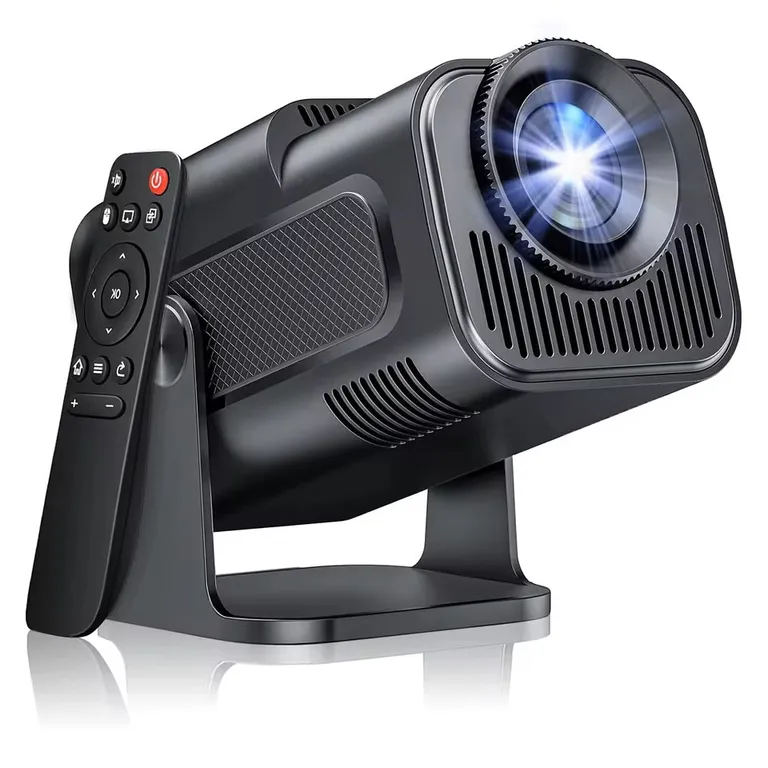 CORRERREY HY320 Mini Native 720P 4K Projector, Android 11, WiFi6 BT5.0, 300ANSI 180° Rotatable Portable Cinema