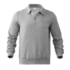 TIOZONEY - Camisas Manga hombre-Gris