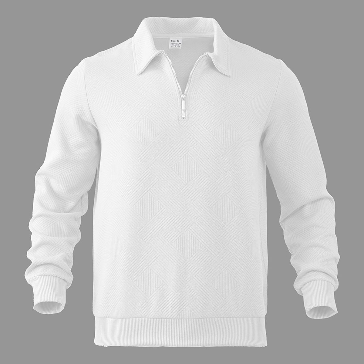 TIOZONEY - Camisas Manga hombre-Blanco