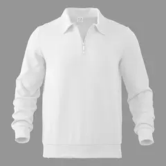 TIOZONEY - Camisas Manga hombre-Blanco