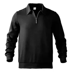 TIOZONEY - Camisas Manga hombre-Negro