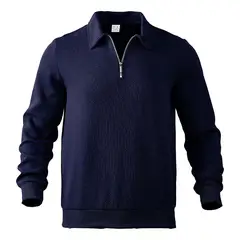 TIOZONEY - Camisas Manga hombre-Azul