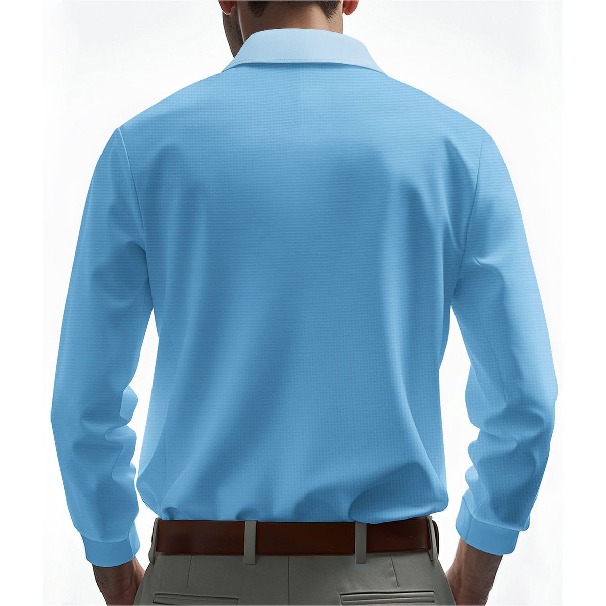 TIOZONEY - Camisas Manga hombre-Azul