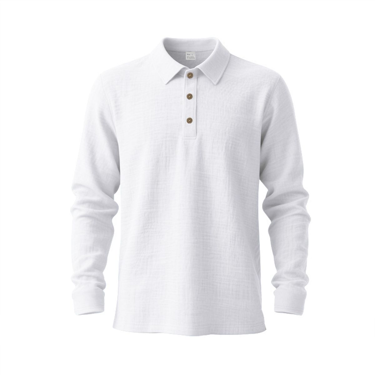 TIOZONEY - Camisas Manga hombre-Blanco