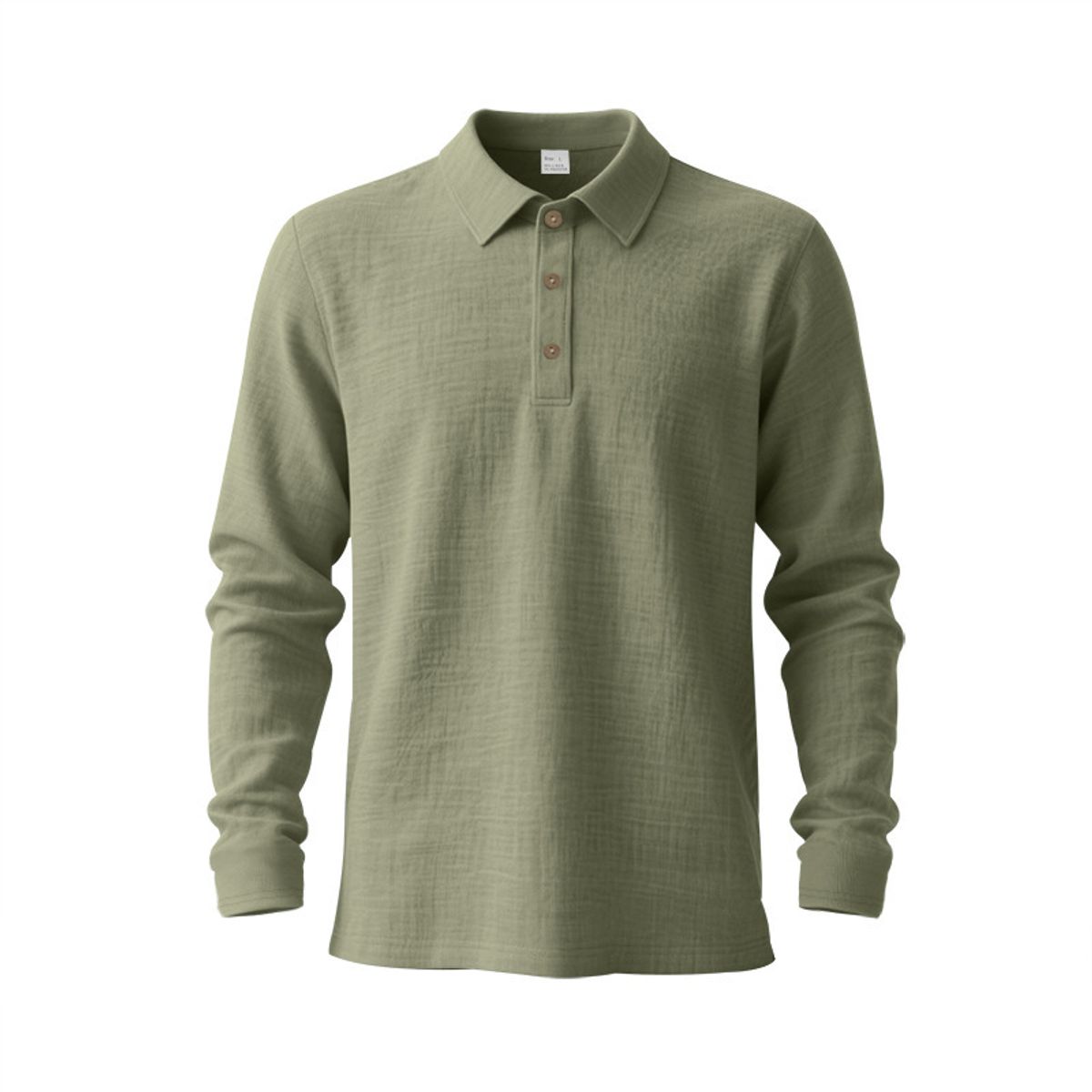 TIOZONEY - Camisas Manga hombre-Verde