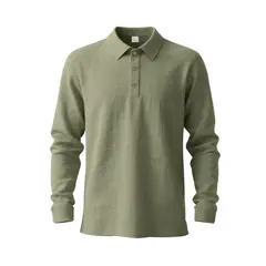 TIOZONEY - Camisas Manga hombre-Verde