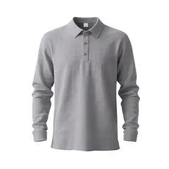 TIOZONEY - Camisas Manga hombre-Gris