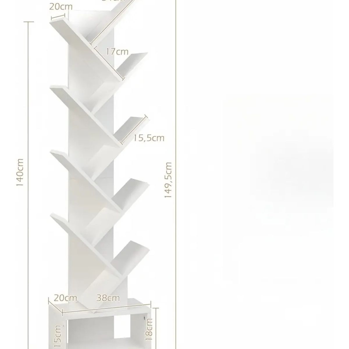 VIDA BUENAS - Estanteria Librero De Arbol 10 Niveles Moderno Con Cajón B