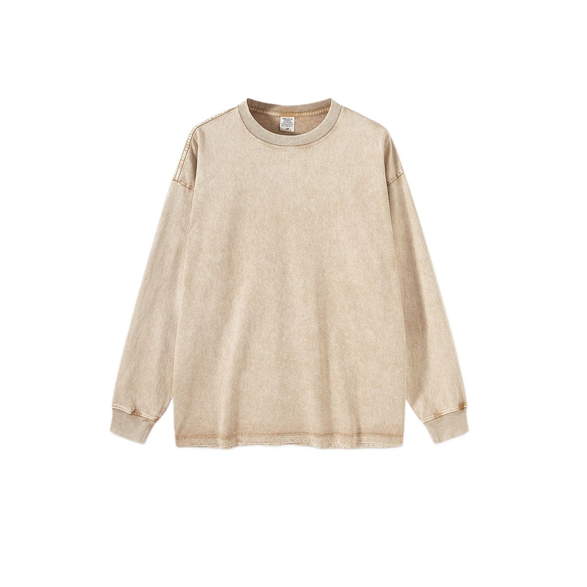 TIOZONEY - Camisas Manga hombre-Beige