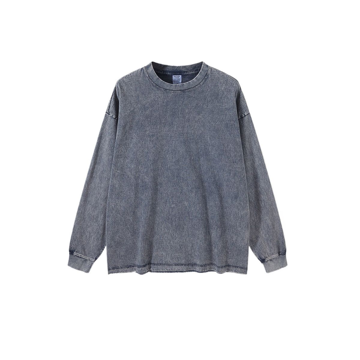 TIOZONEY - Camisas Manga hombre-Azul marino