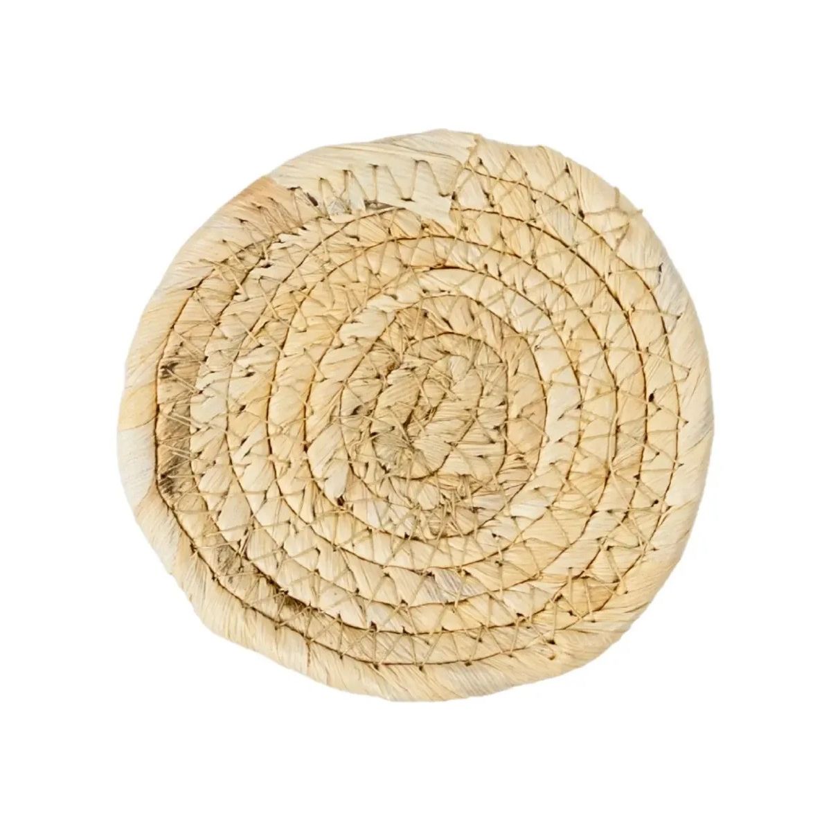GENERICO - Pack 6 Posavasos De Rattan Estilo Rústico Y Natural Posavaso Beige