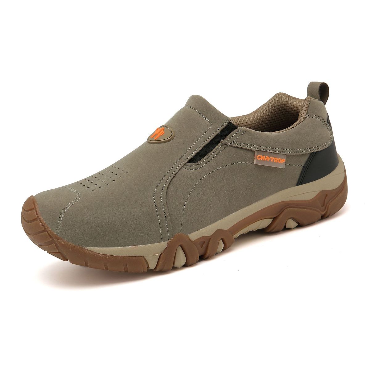 TIOZONEY - Botas de nieve cortas de felpa para Hombre - Marrón