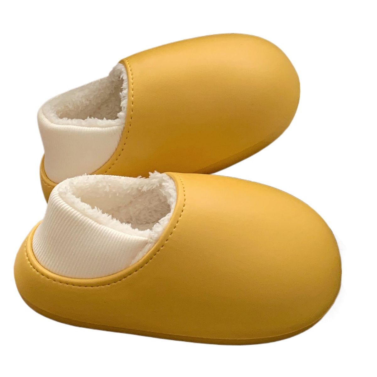 TIOZONEY - Botas de nieve cortas de felpa para Mujer - Amarillo