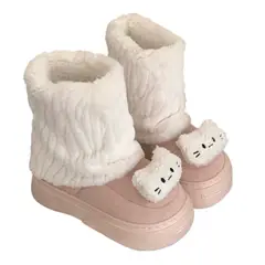 TIOZONEY - Botas de nieve cortas de felpa para Mujer - Rosado