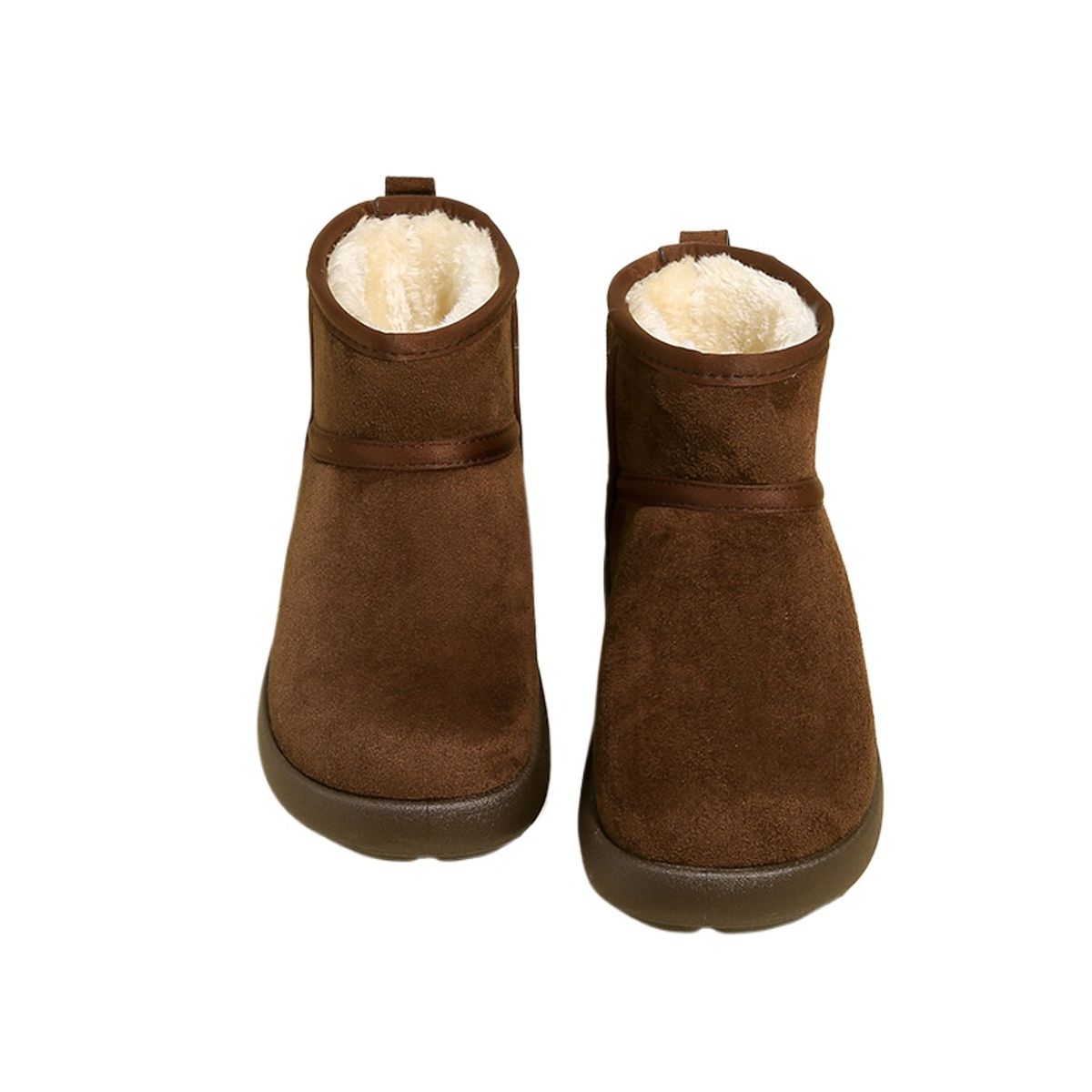 TIOZONEY - Botas de nieve cortas de felpa para Mujer - Café