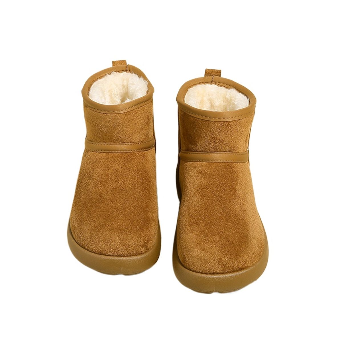 TIOZONEY - Botas de nieve cortas de felpa para Mujer - Amarillo