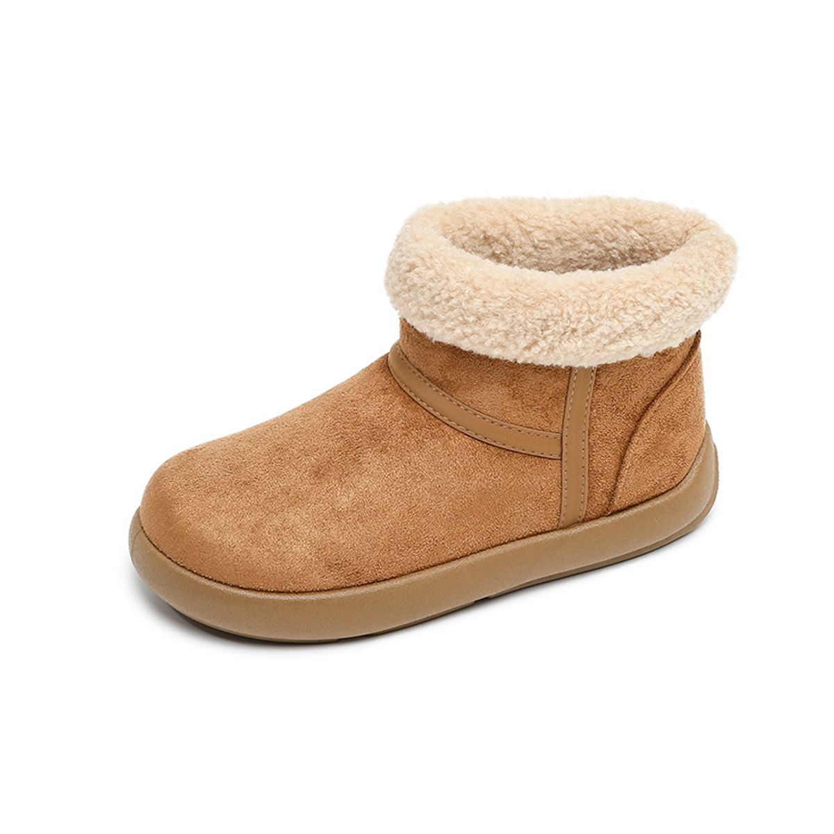 TIOZONEY - Botas de nieve cortas de felpa para Mujer - Amarillo
