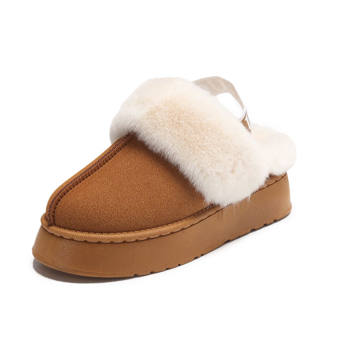 TIOZONEY - Botas de nieve cortas de felpa para Mujer - Marrón