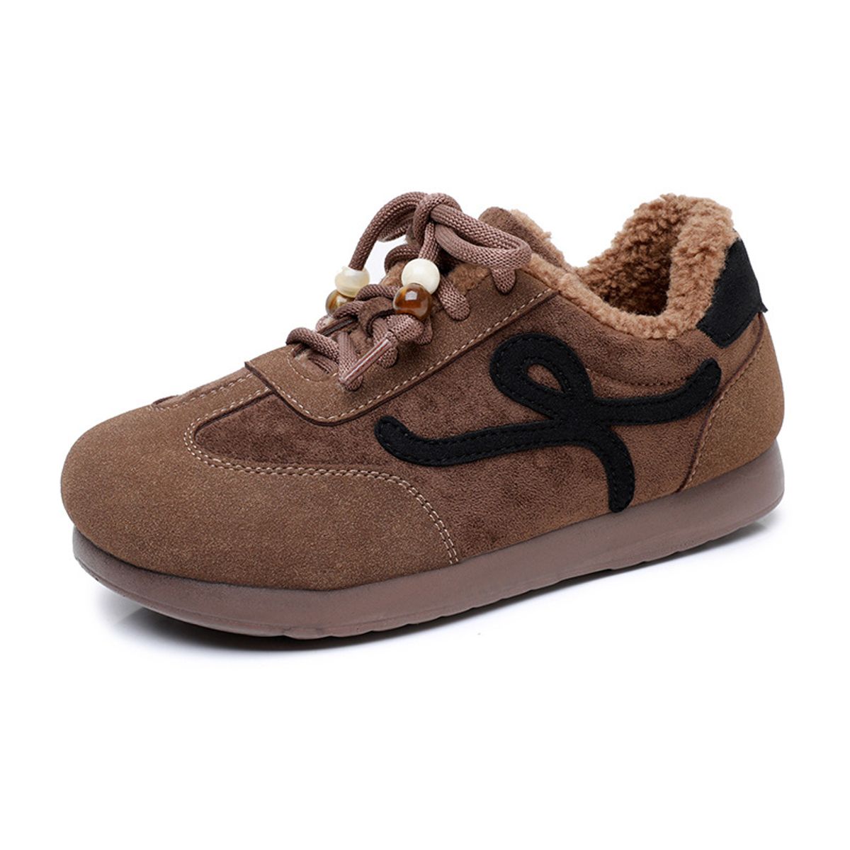 TIOZONEY - Botas de nieve cortas de felpa para Mujer - Café