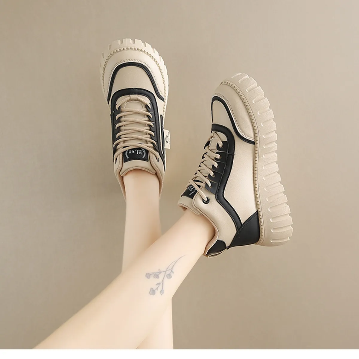 TIOZONEY - Botas de nieve cortas de felpa para Mujer - Negro