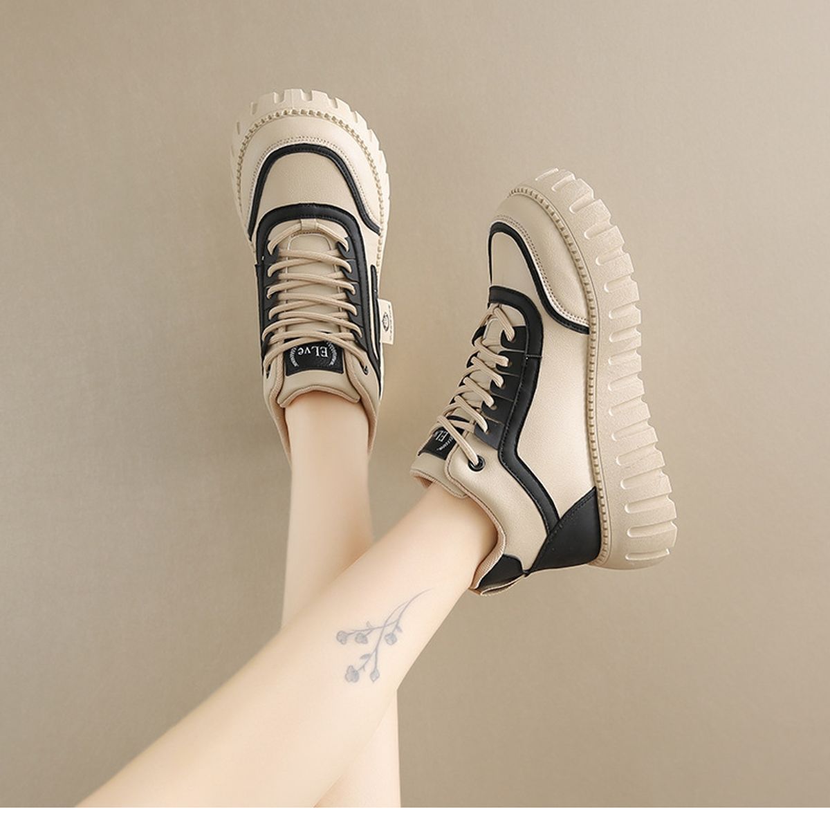TIOZONEY - Botas de nieve cortas de felpa para Mujer - Negro