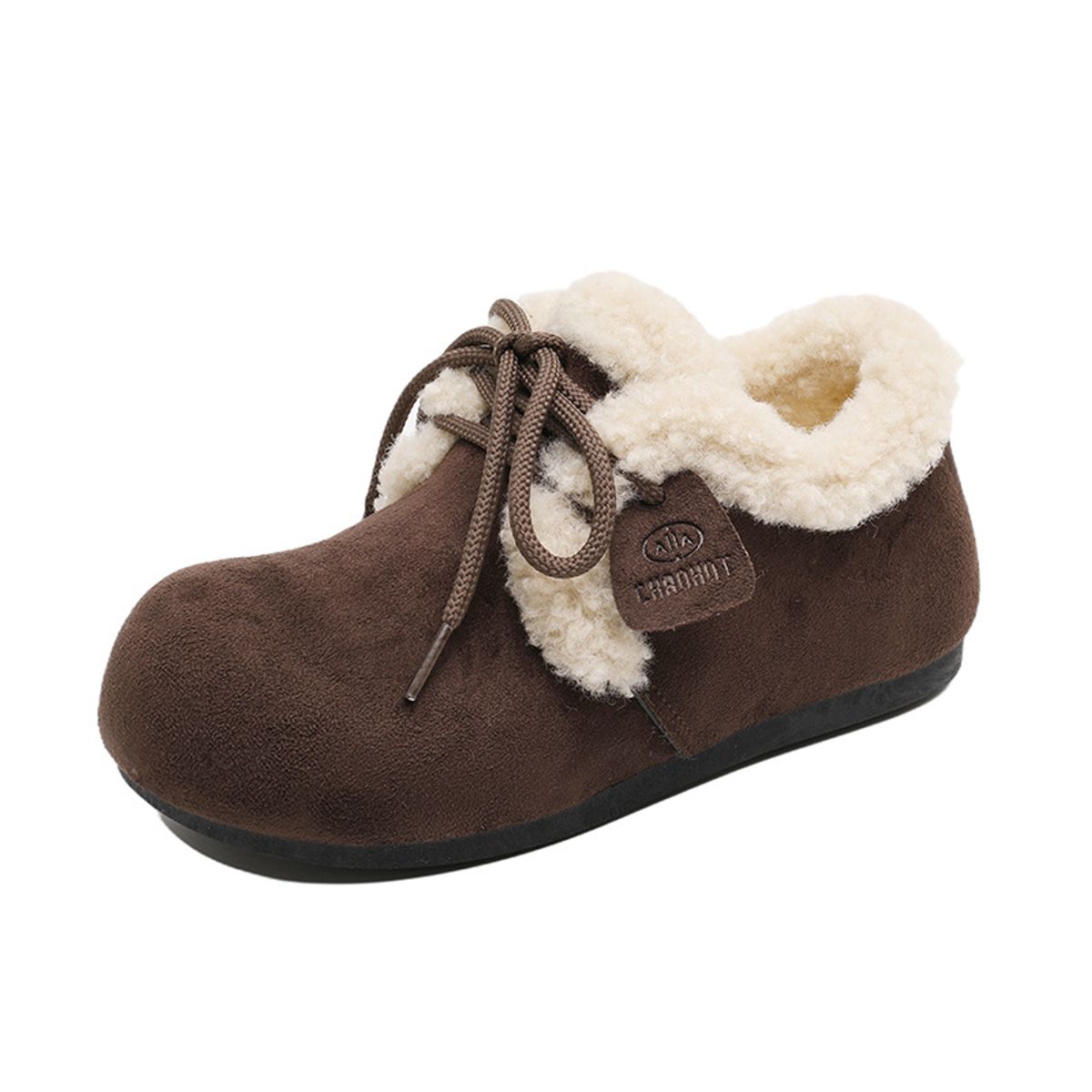 TIOZONEY - Botas de nieve cortas de felpa para Mujer - Café