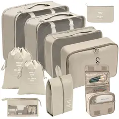 TIOZONEY - Pack 10 Bolsa de almacenamiento Beige