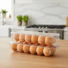 KEEP - Pack 2 Organizador De Huevos Dispensador 12 Huevos