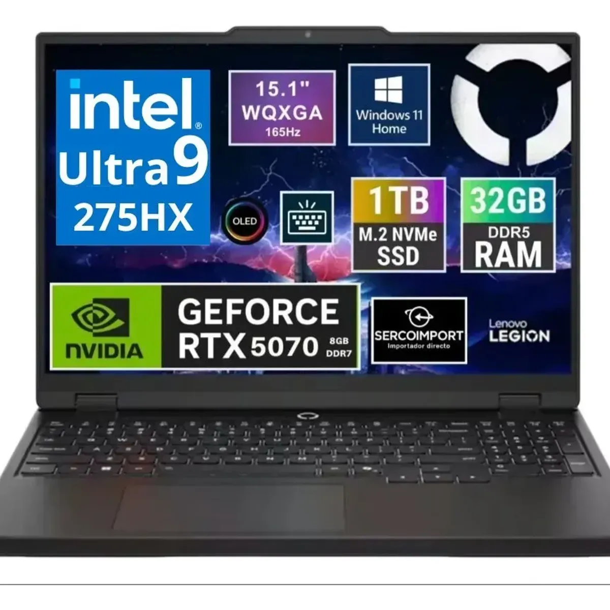 LENOVO - NOTEBOOK GAMER LENOVO NEW LEGION 5 2025 15.1" 3K OLED ULTRA 9 275HX SSD 1TB 32GB RTX 5070