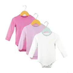 PUMUCKI - Set de 3 Bodys Lisos de Algodón para Bebé Niña