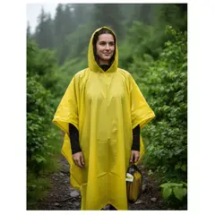 ALPES - Poncho Impermeable Amarillo Adulto Capa Para Lluvia
