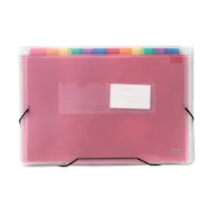ARTEL - Carpeta Transparente con 12 Divisiones de Colores Oficio