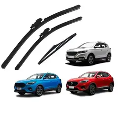 GENERICO - Kit de 3 Plumillas Para Mg Zs 2018 Al 2022 Limpiaparabrisas Negro