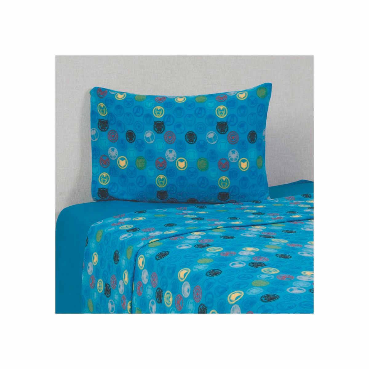 Juego de sabanas 1.5 plazas infantil Polar Estampado avengers / Azul / Azul / 1,5 plazas, marca GENERICO - Foto Principal