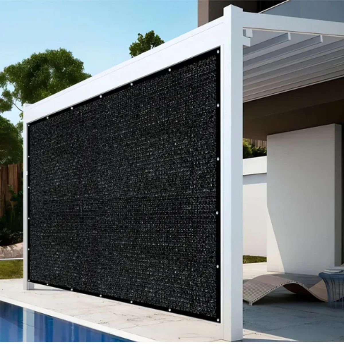 GENERICO - Malla 3x5M de Sombra 95% para techo Patio Terraza Jardin Rectangular + La cuerda