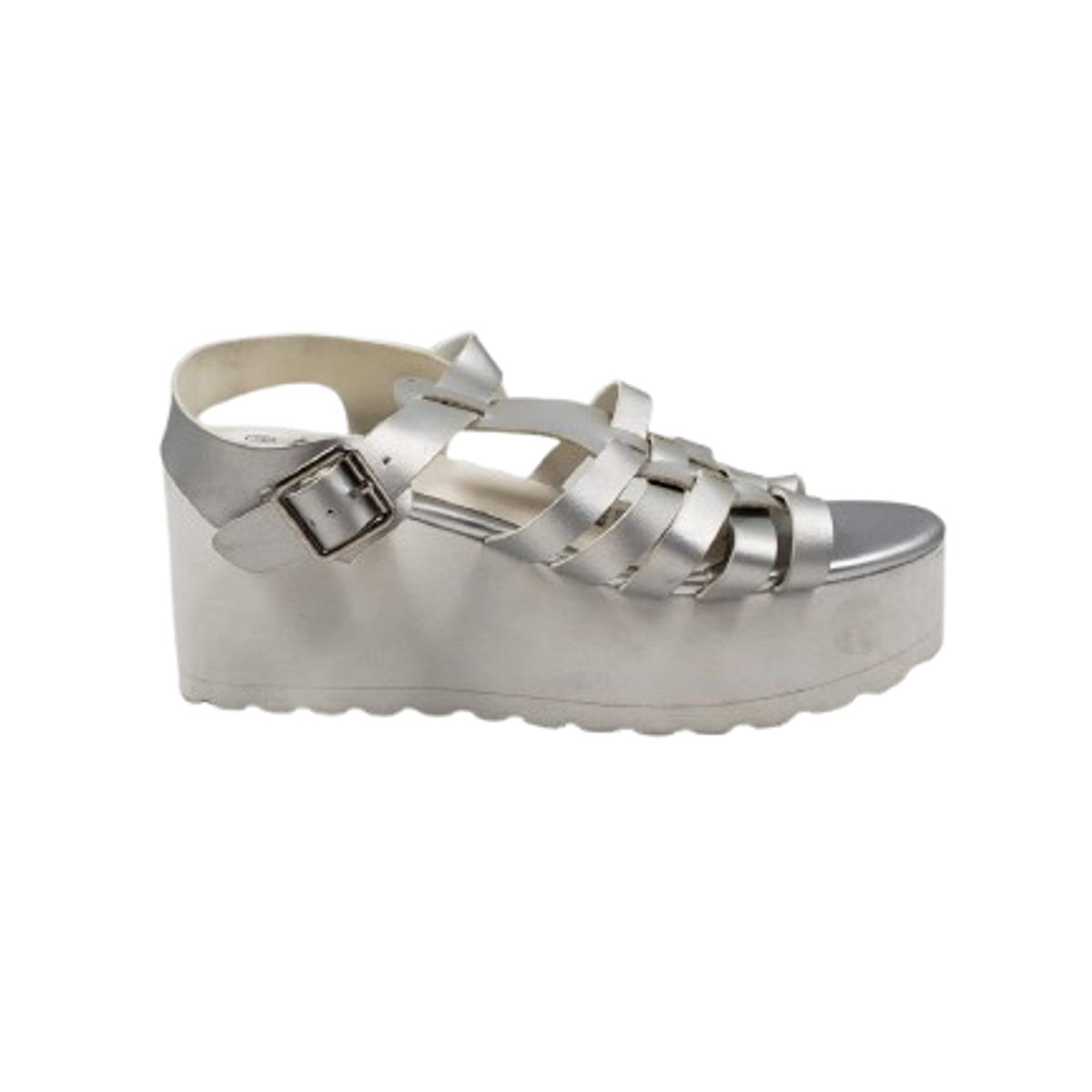 HERIEL - Sandalia Plataforma Romanas Plata