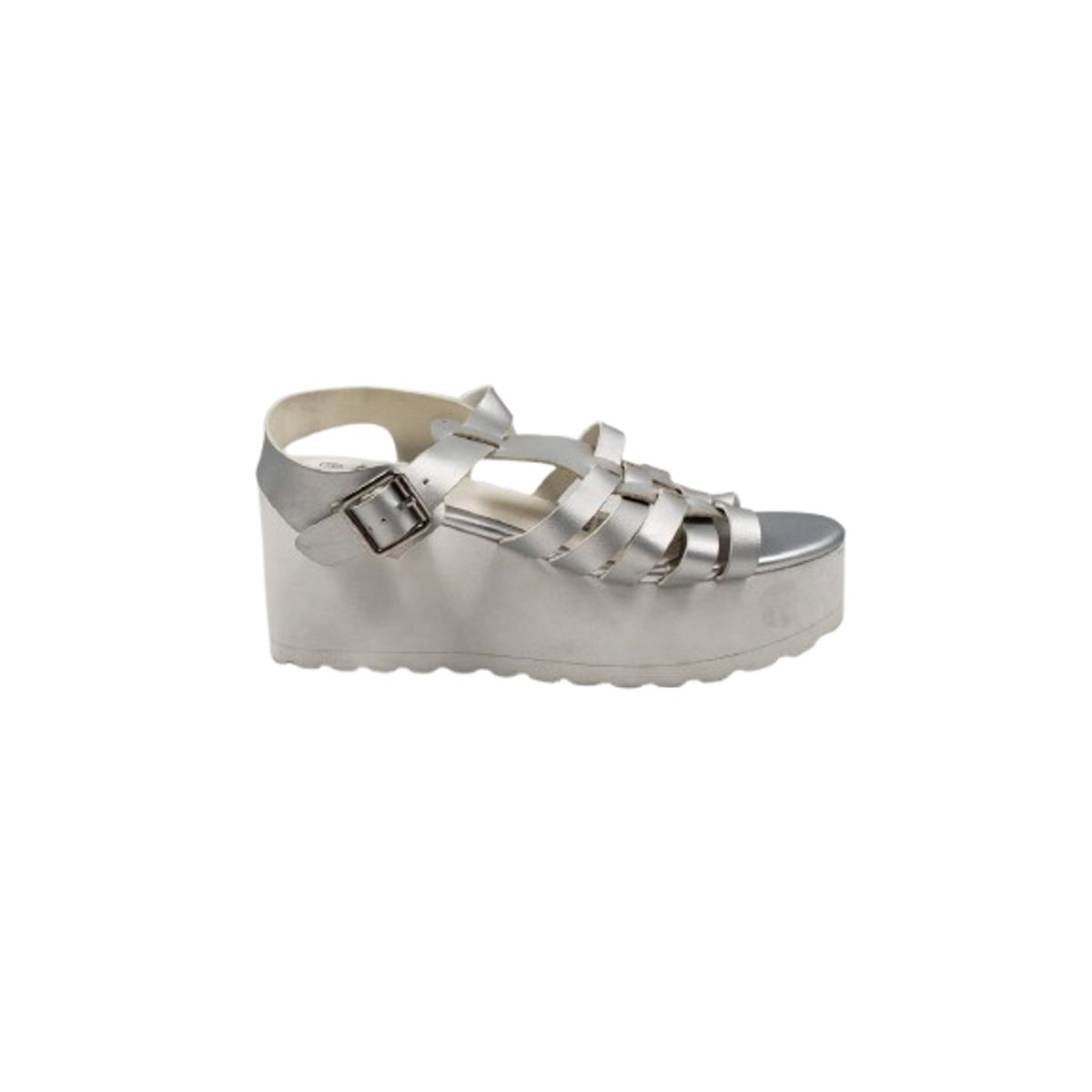HERIEL - Sandalia Plataforma Romanas Plata