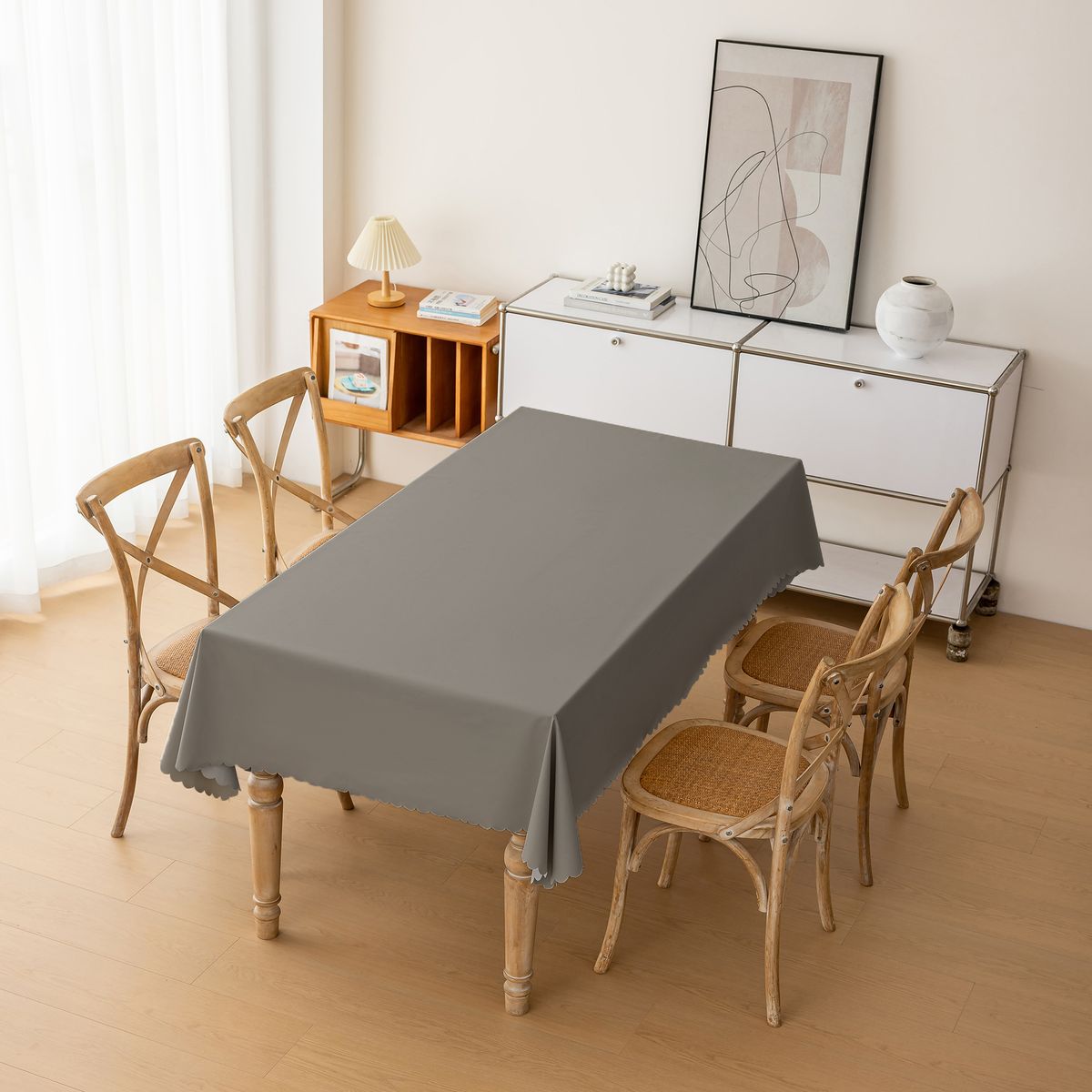 OKAY - Mantel Rectangular Impermeable Antimanchas Tela Eco Cuero