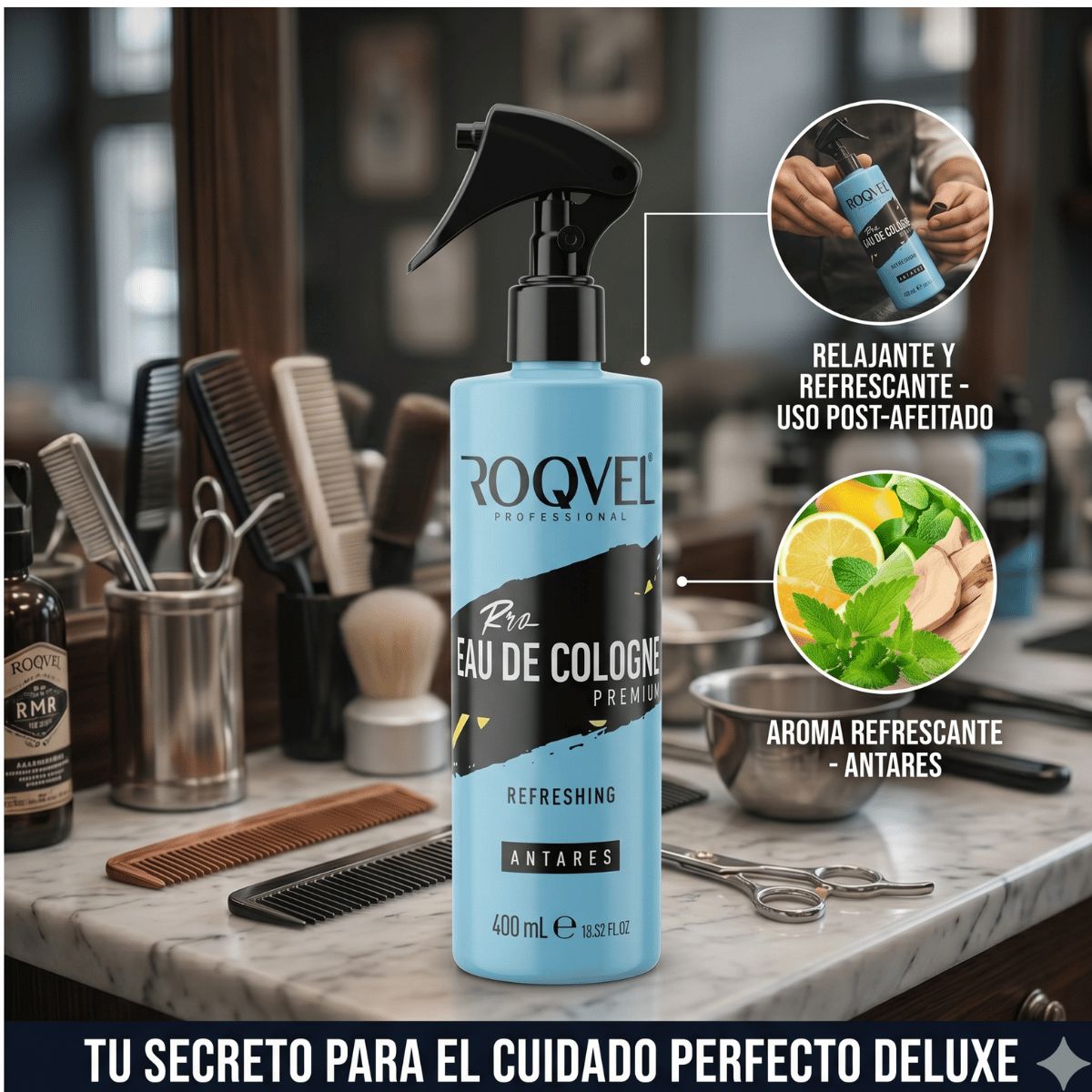 GENERICO - After Shave En Spray Roqvel Antares Colonia Azul XL Premium
