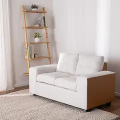 MUEBLES COTTONI - Sofá 2 cuerpos Lucca Tela-PU
