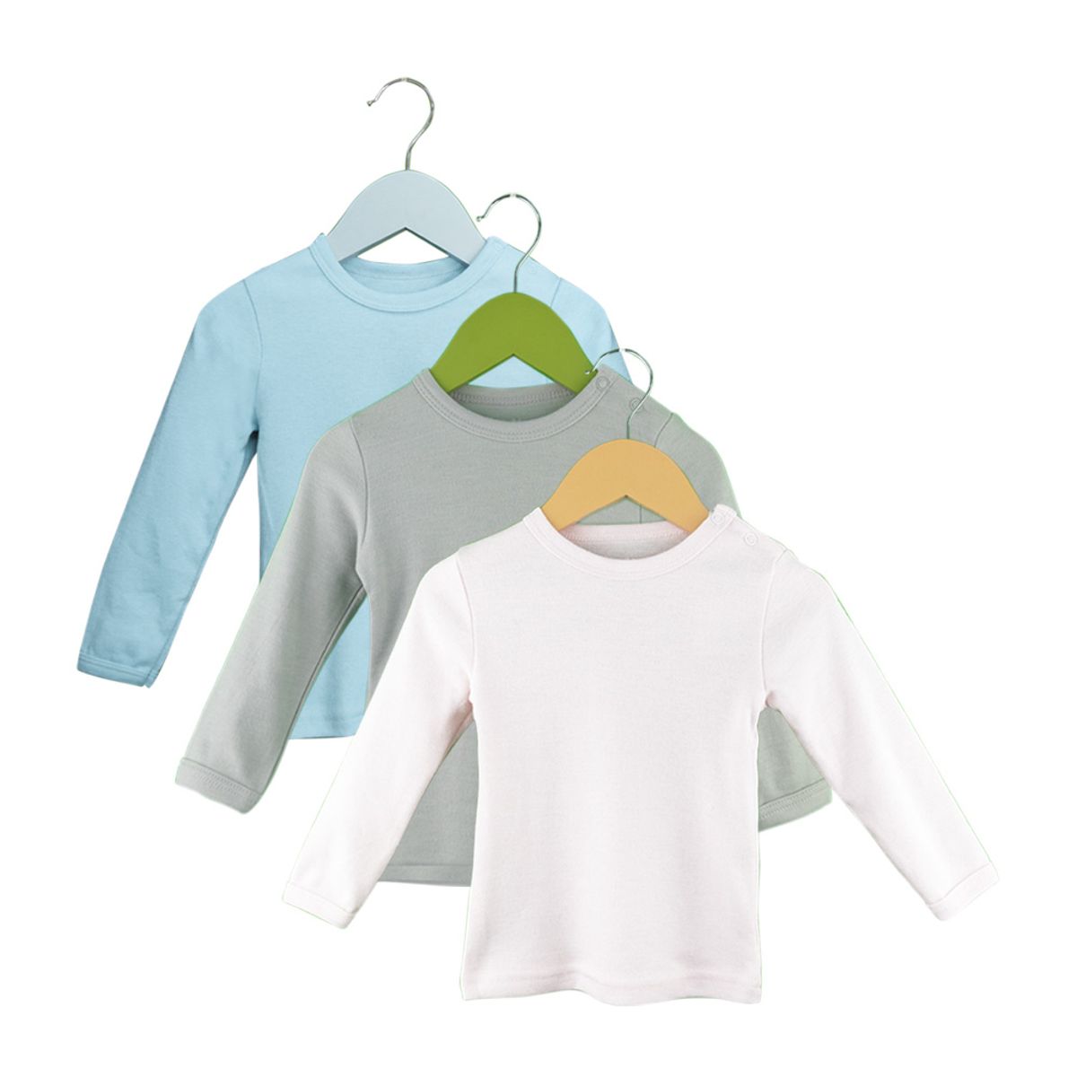 PUMUCKI - Set de 3 Camisetas Lisas de Algodón para Niño Pumucki
